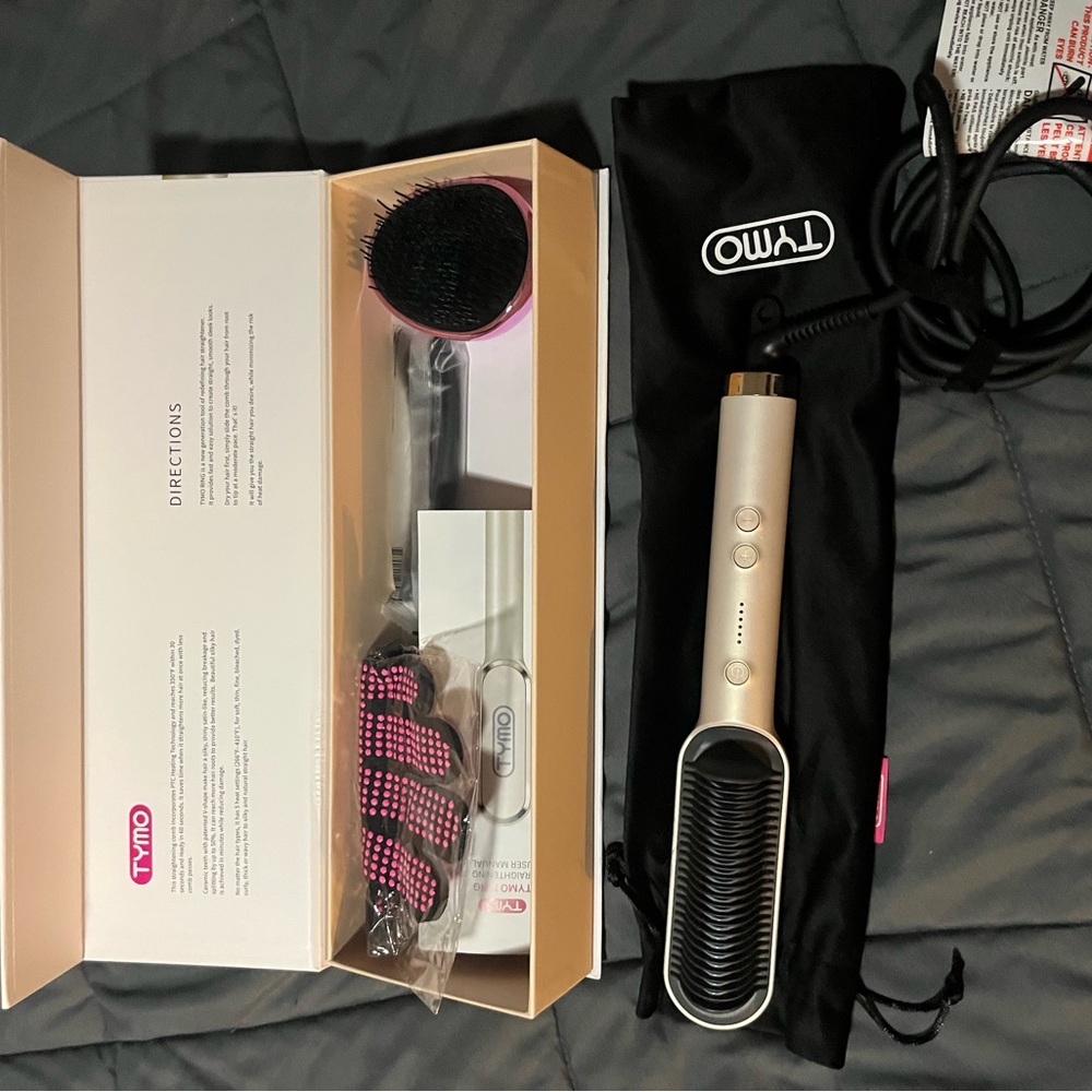 TYMO Ring Hair Straightening Comb - Gold - Picture 3 of 4